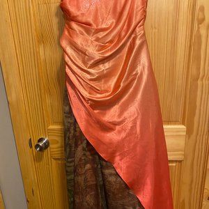 Orange and camo prom homecoming dress 13/14